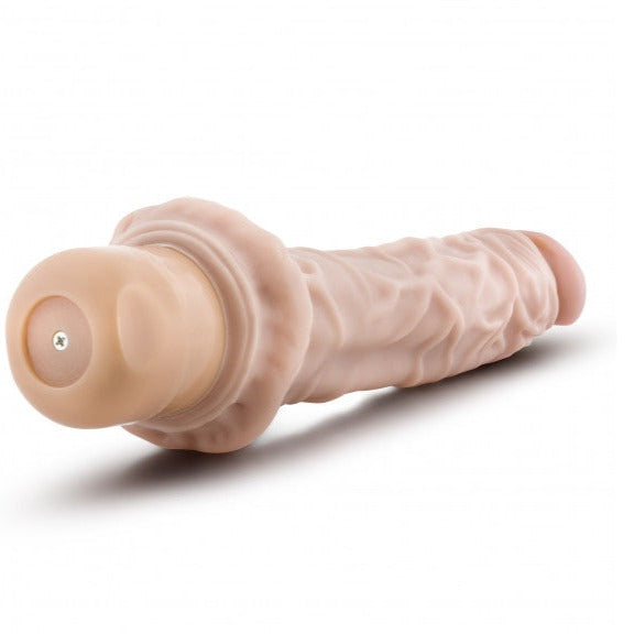 Dr Skin Vibrating Realistic Cock Vibe 9.75 inch Beige