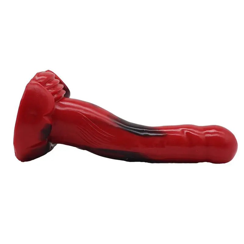 FAAK Sea Dog Unisex Silicone Dildo 10 inch Red and Black