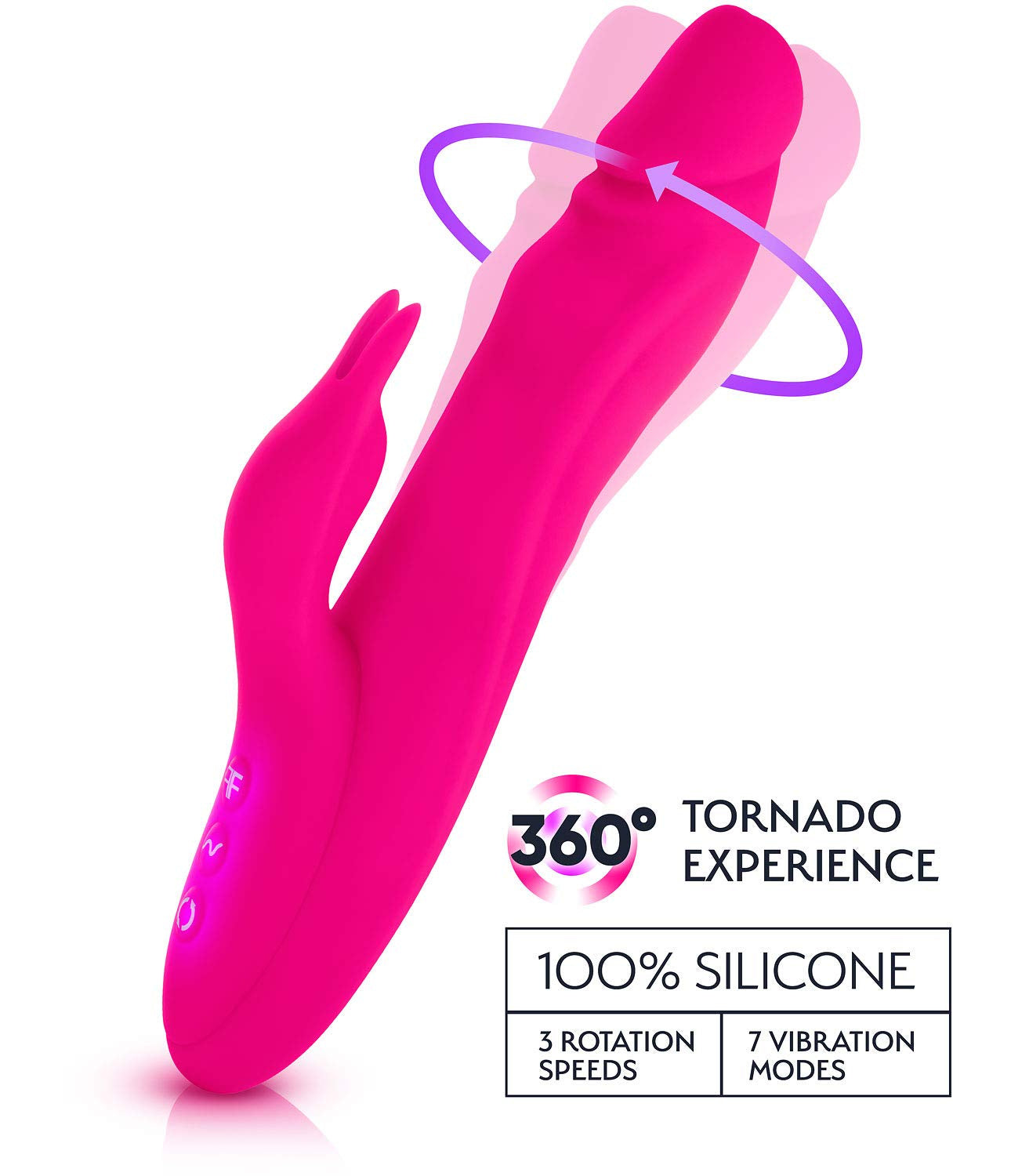 FemmeFunn Booster Rabbit Dual Stimulating Rotating Rabbit Vibrator with Booster Button