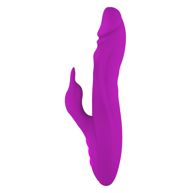 FemmeFunn Booster Rabbit Dual Stimulating Rotating Rabbit Vibrator with Booster Button Purple