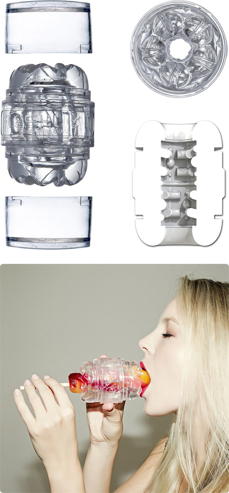 Fleshlight Quickshot Vantage Compact Masturbator for Men and Couples Clear 