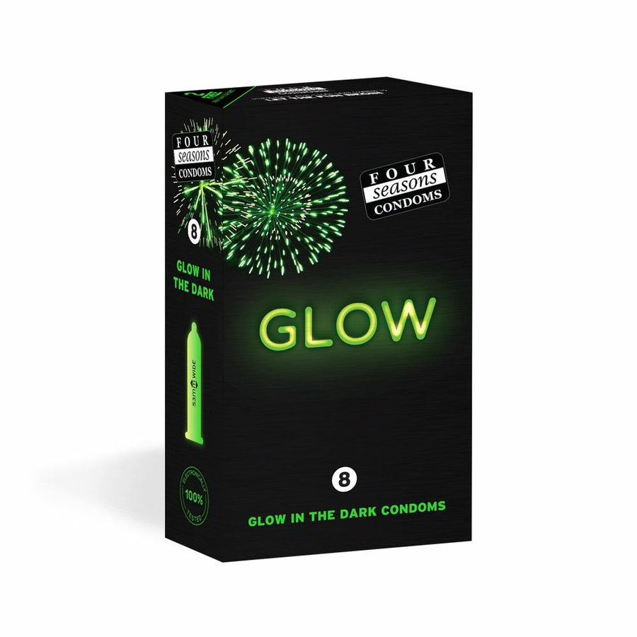 Four Seasons Condoms Glow In The Dark Condoms 8 Pack
