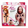Frisky PU Leather BOUND AROUND NECK TO WRIST RESTRAINTS fully adjustable collar and removable handcuffs kit