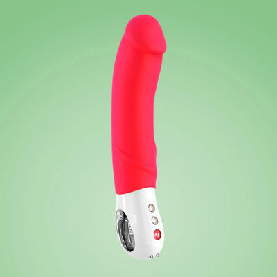 Fun Factory BIG BOSS XL G Spot Vibrating Dildo Hot Pink Vibrator includes FREE TOYBAG