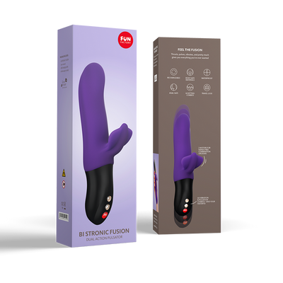 Fun Factory BI STRONIC FUSION Thrusting Pulsating Hands Free Vibrator includes Free Toybag