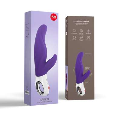 Fun Factory LADY BI Dual Action A-Spot Rabbit Vibrator with FREE Toybag