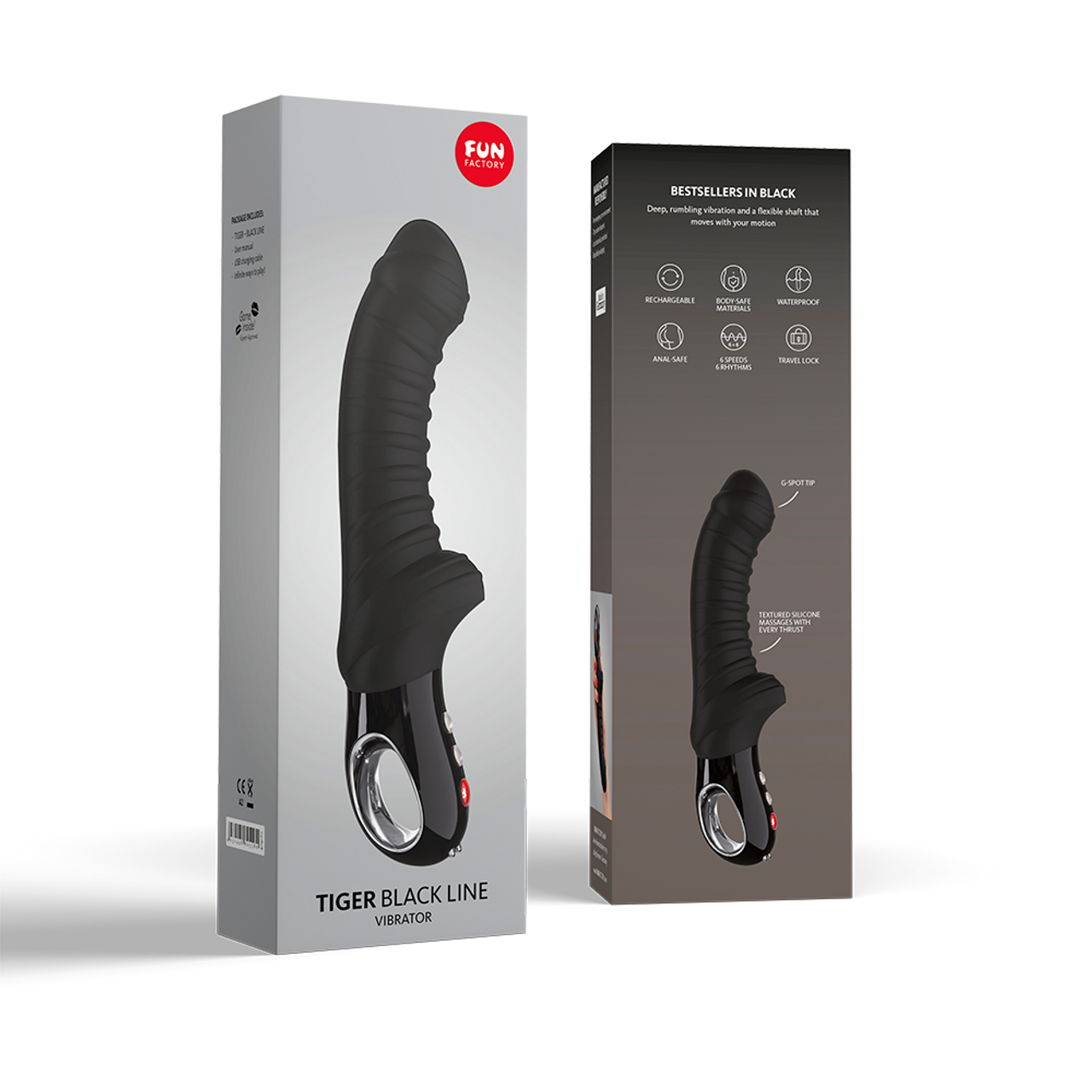 Fun Factory TIGER G-spot and Prostate Vibrator includes FREE TOYBAG