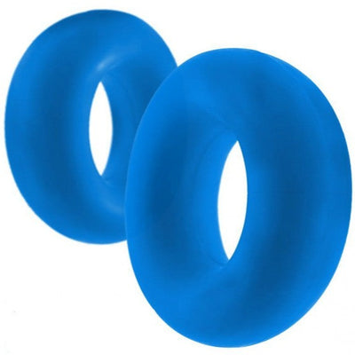 Hunkyjunk Stiffy Bulge Rings 2 Pack Teal Ice Blue Plus Silicone Cock Rings