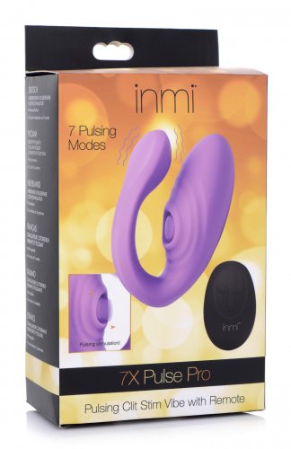 Inmi 7X Pulse Pro Pulsing Clit Stim Vibe with Remote Control and Couples Vibrator