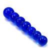 JOYGASMS 6.5 inch G-spot and P-spot Glass Beaded Double Ended Dildo Blue Pull Anal Beads