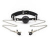 JOYGASMS Deluxe Ball Gag and Nipple Clamps