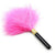JOYGASMS Mini Pink Flirting Feather Tickler with Gold and Black Handle