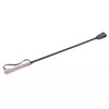 JOYGASMS Riding Crop with Pink Diamond Handle and Wide Leather Tab Spanking Whip