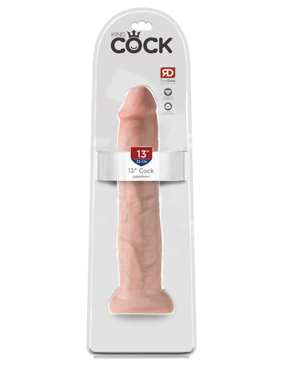 Pipedream King Cock Thick Realistic Dildo with Suction Cup Mount Base 13 inch Flesh