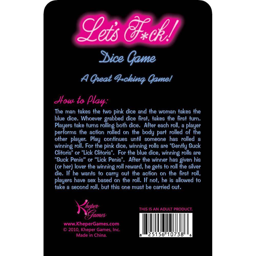 Kheper Games Lets Fuck Sex Dice Game