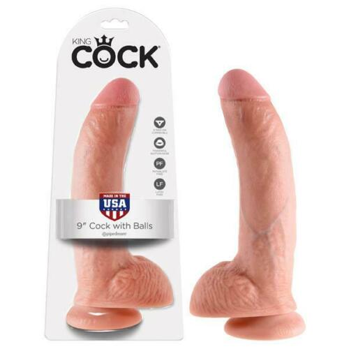 Pipedream King Cock Realistic Dildo with Balls and Suction Cup Mount Base 9 inch
