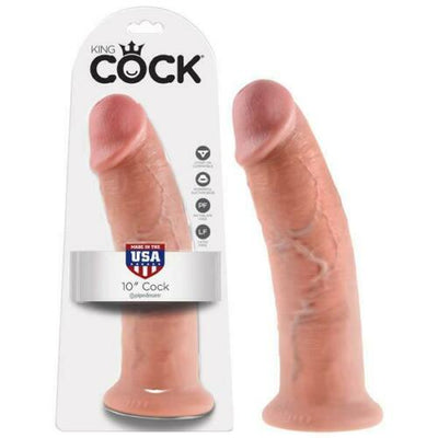 King Cock Thick Realistic Dildo with Suction Cup Mount Base 10 inch