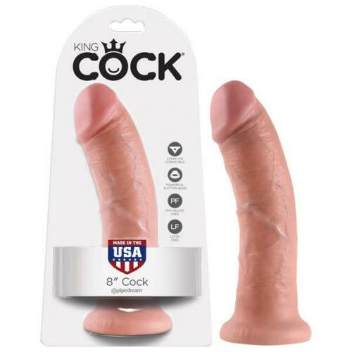 Pipedream King Cock Thick Realistic Dildo with Suction Cup Mount Base 8 inch