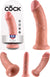 Pipedream King Cock Thick Realistic Dildo with Suction Cup Mount Base 8 inch Flesh