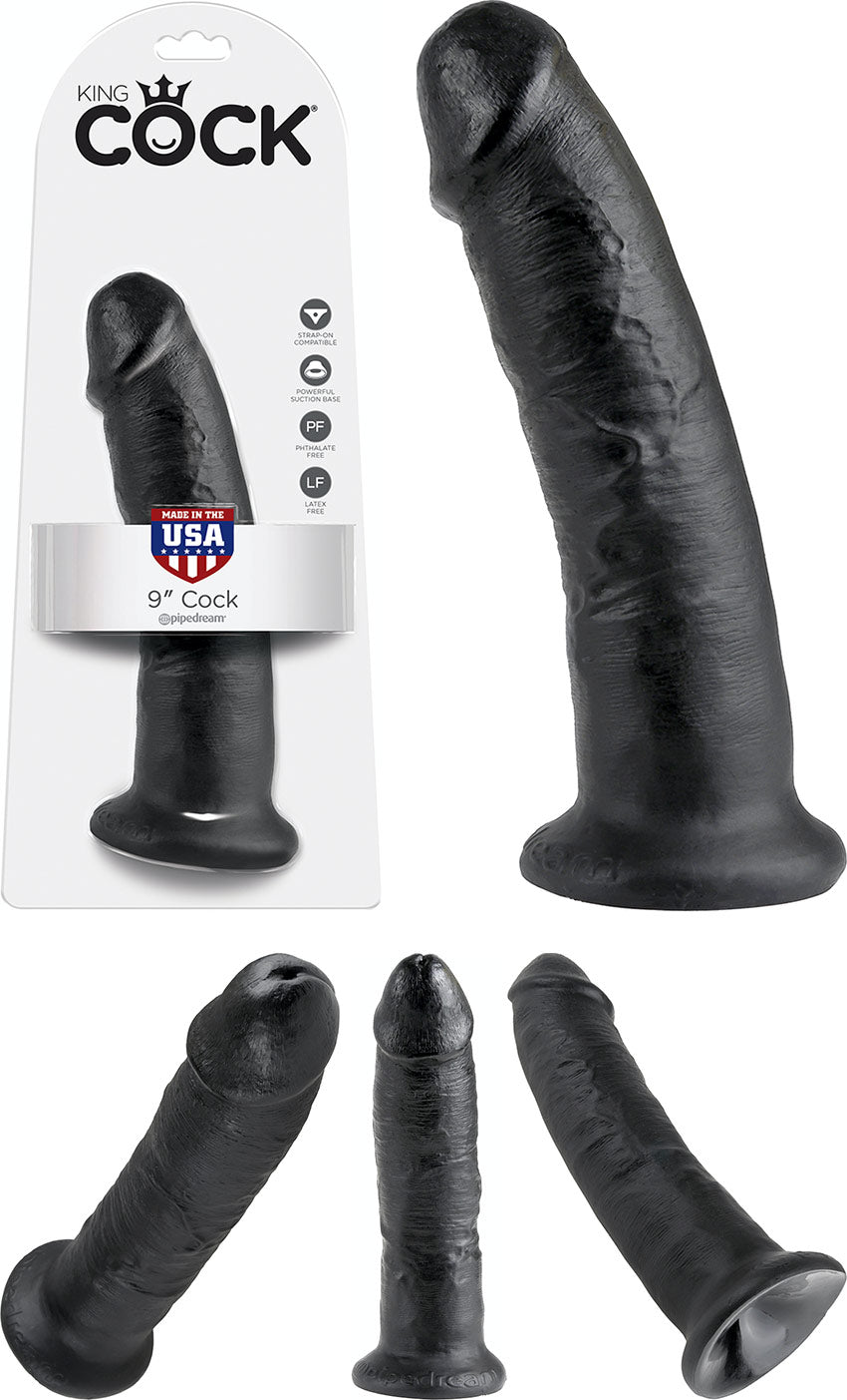 Pipedream King Cock Thick Realistic Dildo with Suction Cup Mount Base 9 inch