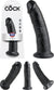 Pipedream King Cock Thick Realistic Dildo with Suction Cup Mount Base 9 inch Black