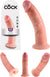 Pipedream King Cock Thick Realistic Dildo with Suction Cup Mount Base 9 inch Flesh