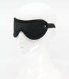 Love in Leather Black Soft Faux Fur Blindfold with Soft Black Edging One Size