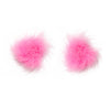 Love in Leather Burlesque Series Round Marabou Fluff Reusable Nipple Pasties Baby Pink Fluffy Pasties