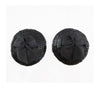 Love in Leather Burlesque Series Round Sequin Nipple Pasties with Satin Bow Black