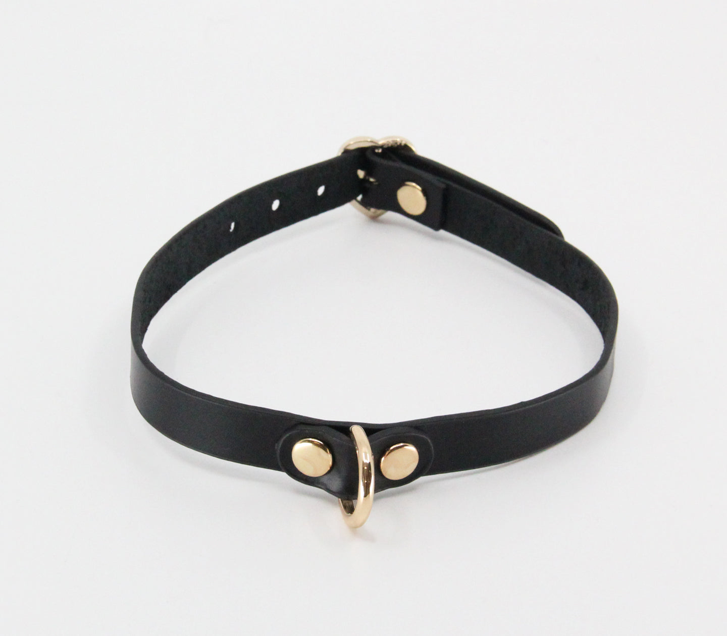 Love in Leather Dainty Soft Leather Adjustable Collar with Heart Buckle