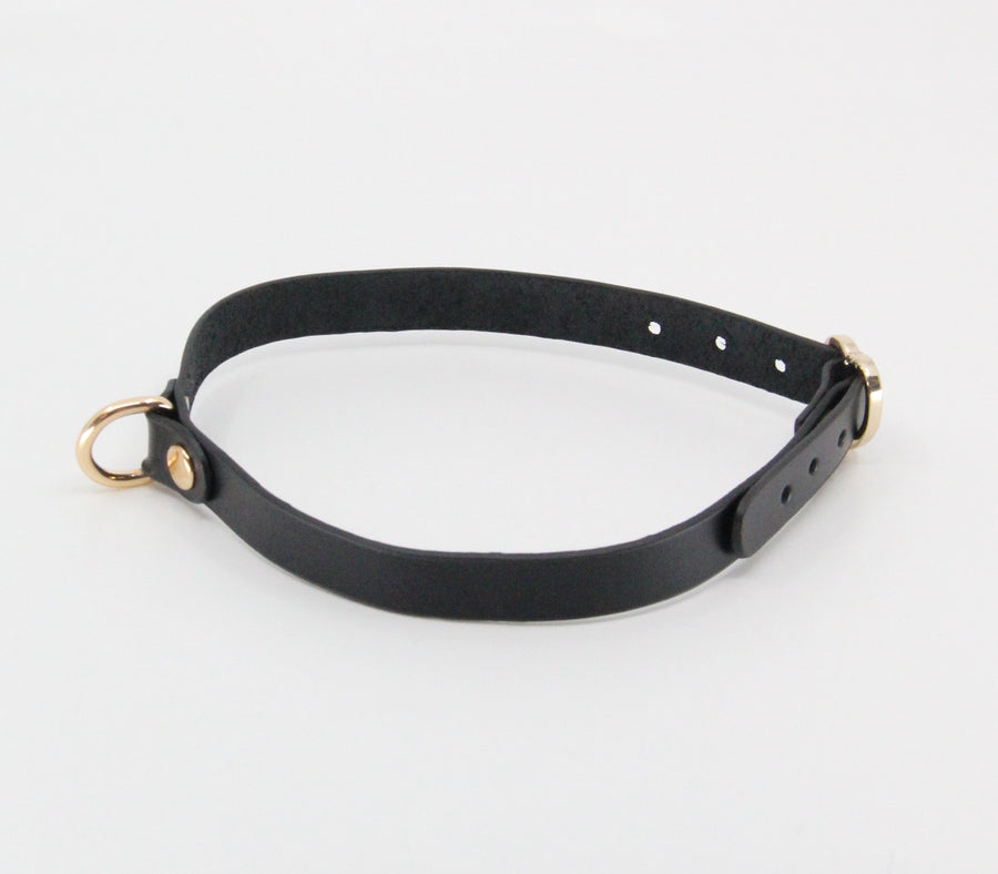 Love in Leather Dainty Soft Leather Adjustable Collar with Heart Buckle