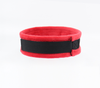 Love in Leather Fluffy Diamante BITCH Collar Red Black with O Ring