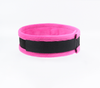Love in Leather Fluffy Diamante SLAVE Collar Pink Black with O Ring