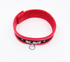 Love in Leather Fluffy Diamante SLAVE Collar Red Black with O Ring