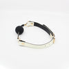 Love in Leather Glow in The Dark Photoluminescent Faux Grained Leather Gag with Solid Black Ball