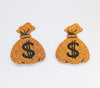 Love in Leather Gold Glitter DOLLAR SIGN Reusable Money Bag Nipple Pasties