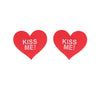 Love in Leather KISS ME Heart Reusable Nipple Pasties