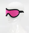 Love in Leather Pink Soft Faux Fur Blindfold with Soft Black Edging One Size