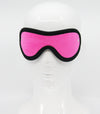 Love in Leather Pink Soft Faux Fur Blindfold with Soft Black Edging One Size