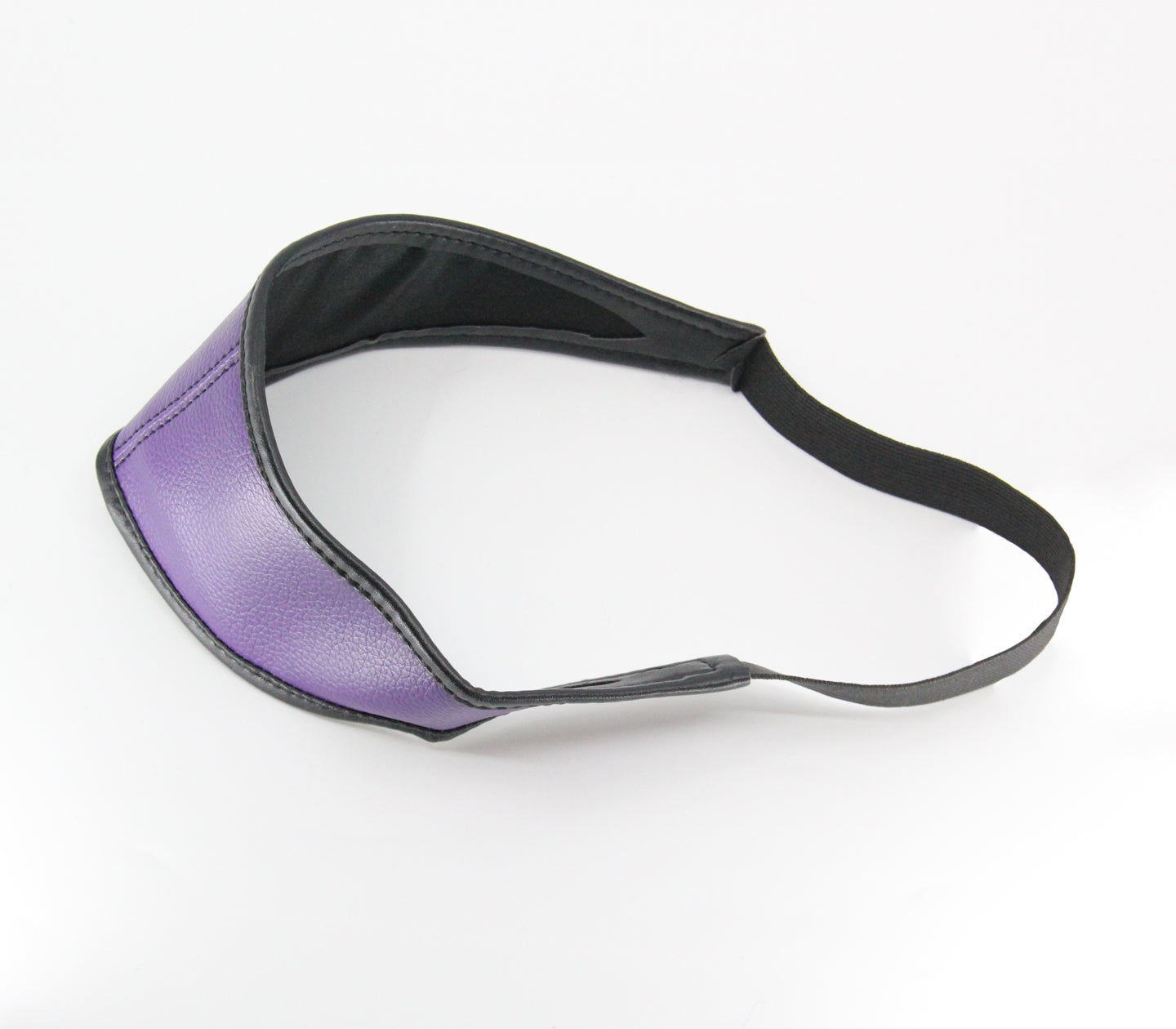 Love in Leather Purple Leather Total Blockout Blindfold One Size
