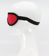 Love in Leather Red Soft Faux Fur Blindfold with Soft Black Edging One Size