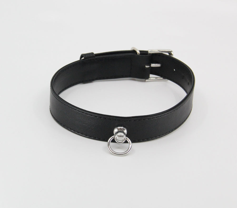 Love in Leather Silver Tipped Leather Adjustable Collar and Lead Set 