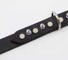 Love in Leather Unlined Black Leather Collar with Dog Spikes