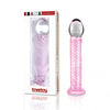 Lovetoy GLASS ROMANCE 7.5 inch Curved G-spot Dildo Baby Pink