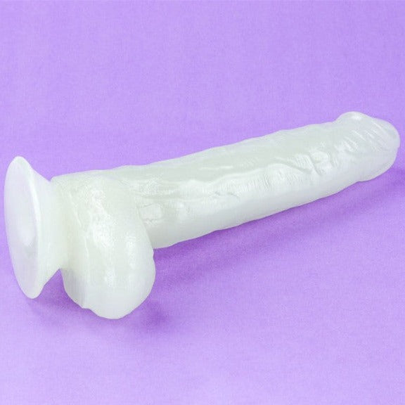 Lovetoy LUMINO PLAY GLOW IN THE DARK 10 inch Dildo with Balls and Suction Cup Mount Base