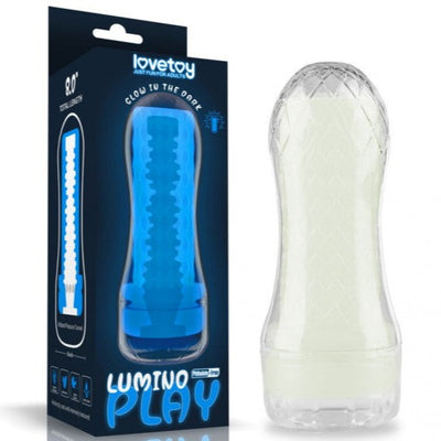 Lovetoy LUMINO PLAY GLOW IN THE DARK Ribbed Pleasure Tunnel Male Masturbator