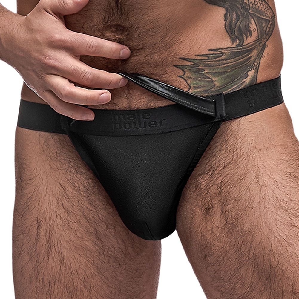 Male Power Grip & Rip Black Rip Off Thong