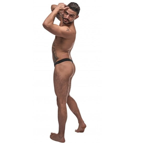 Male Power Grip & Rip Black Rip Off Thong