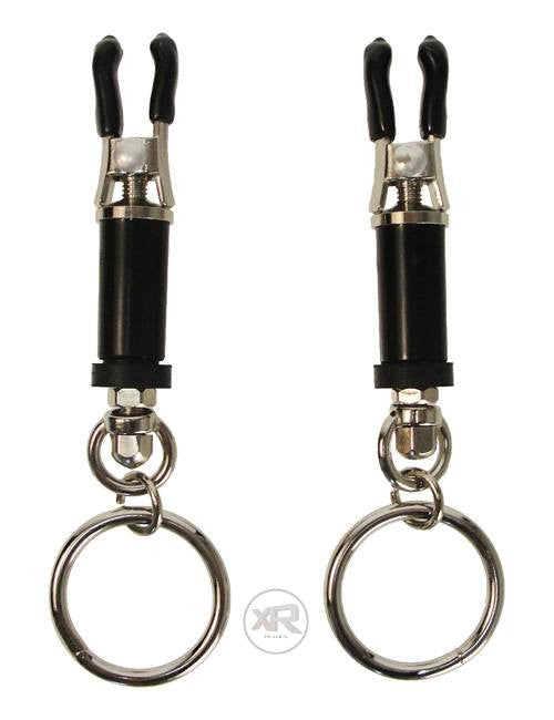 Master Series AMULET DVICE ADJUSTABLE BARREL NIPPLE CLAMPS WITH O RING