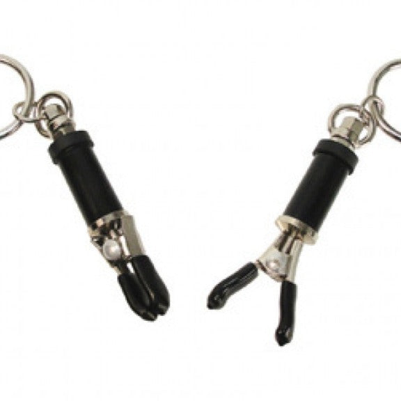 Master Series AMULET DVICE ADJUSTABLE BARREL NIPPLE CLAMPS WITH O RING